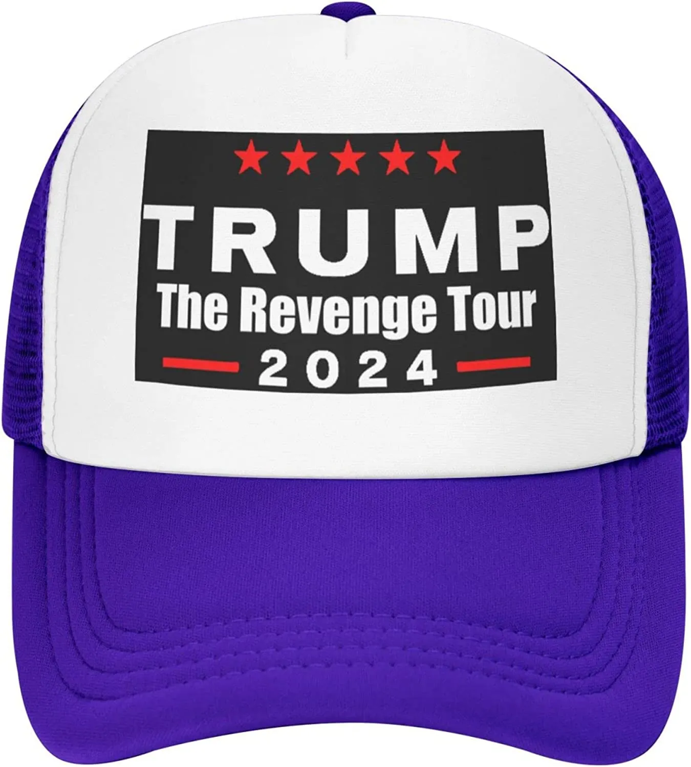 Trump 2024 The Revenge Tur Unisex Vintage Beyzbol Şapkası Açık Hava Spor Vizör Güneş Kapağı Ayarlanabilir Ağ Şapkası Siyah