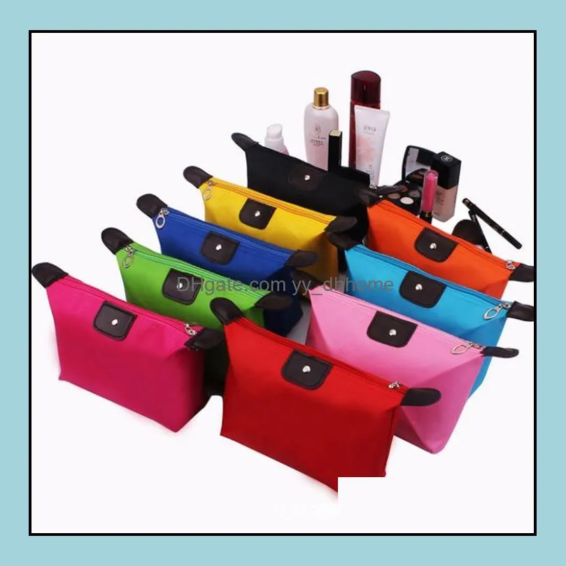 lady makeup pouch waterproof cosmetic bag clutch toiletries travel kit casual small purse candy 10 colors sn4525