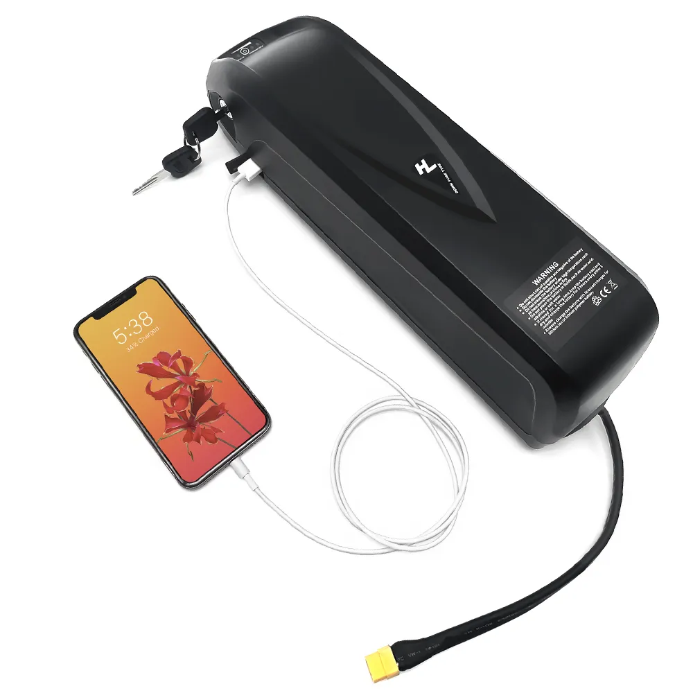 US EU AU Geen belasting Nieuw Hailong Long bereik 52V 17AH E-bike batterij 14S5P lithium ion batterij voor 8FUN 750W 1000W motor