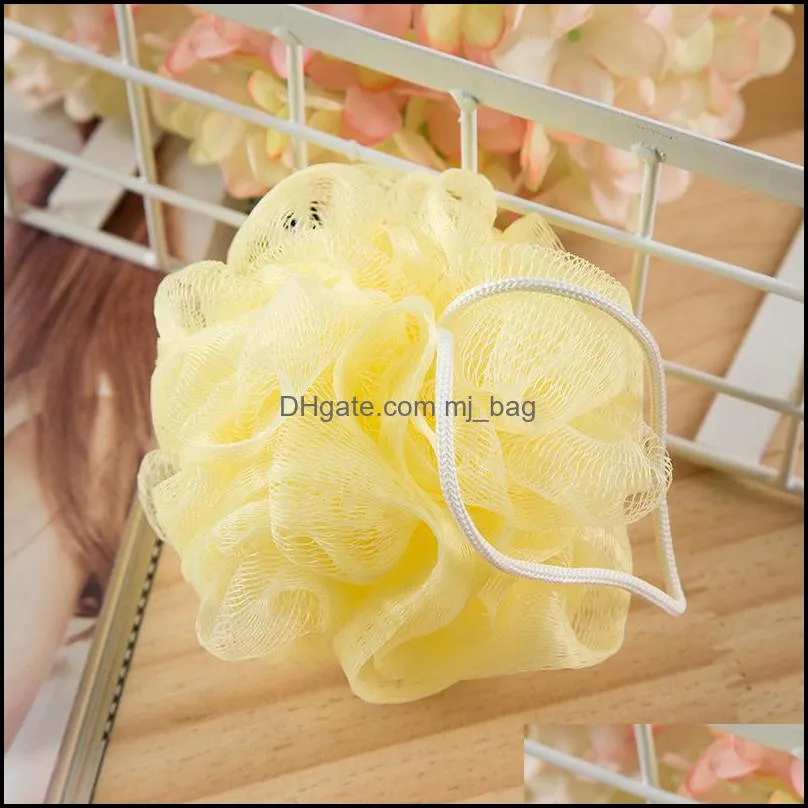 30 gram bath flower shower sponge mesh pouf nylon small mesh bath ball mesh shower bath sponges