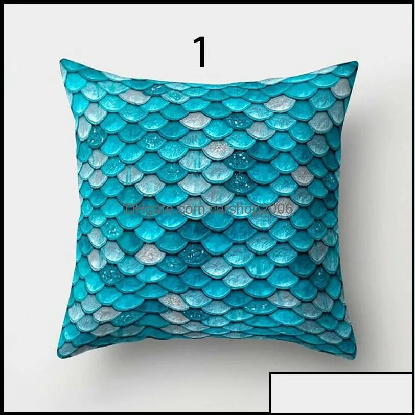 mermaid fish scale pillowcase cover glamour square pillow case cushion cover home sofa car decor mermaid pillow covers 16 color