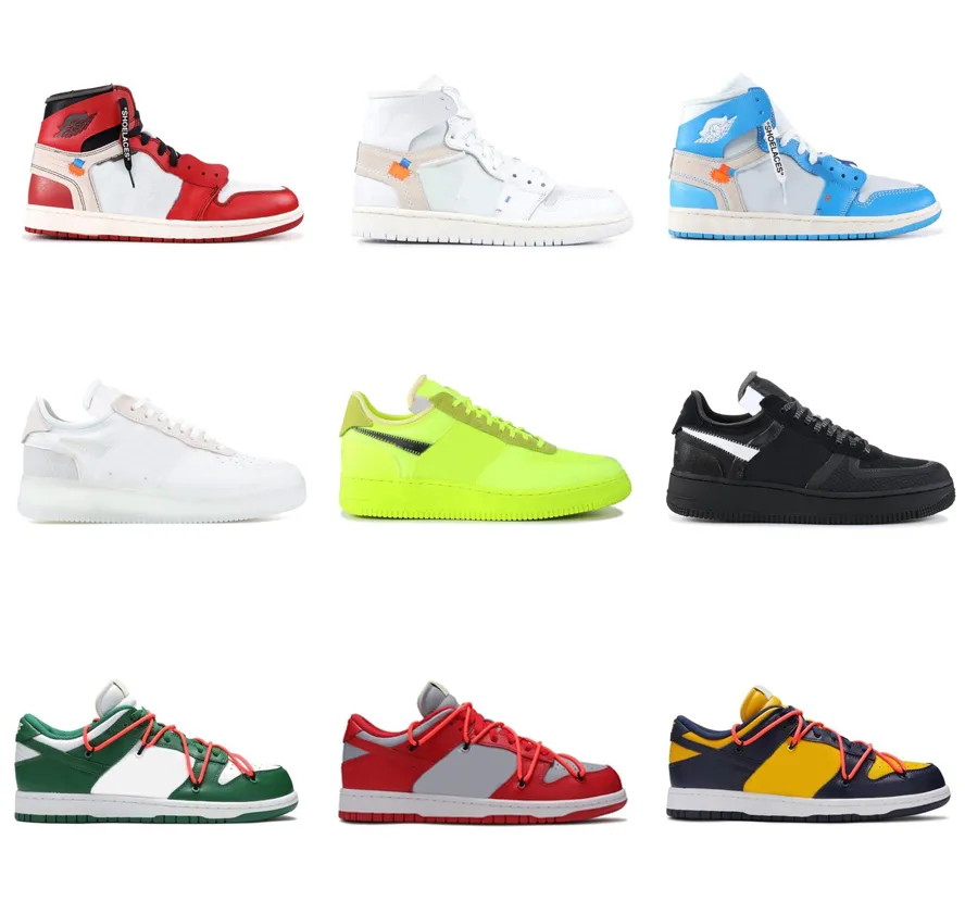 2022 Off Authentic UNC High OG Outdoor Shoes Power Blue White Red Chicago Yellow Futhra Rubber WMNS Sail 4 Men Women Sports Sneakers With Original Box