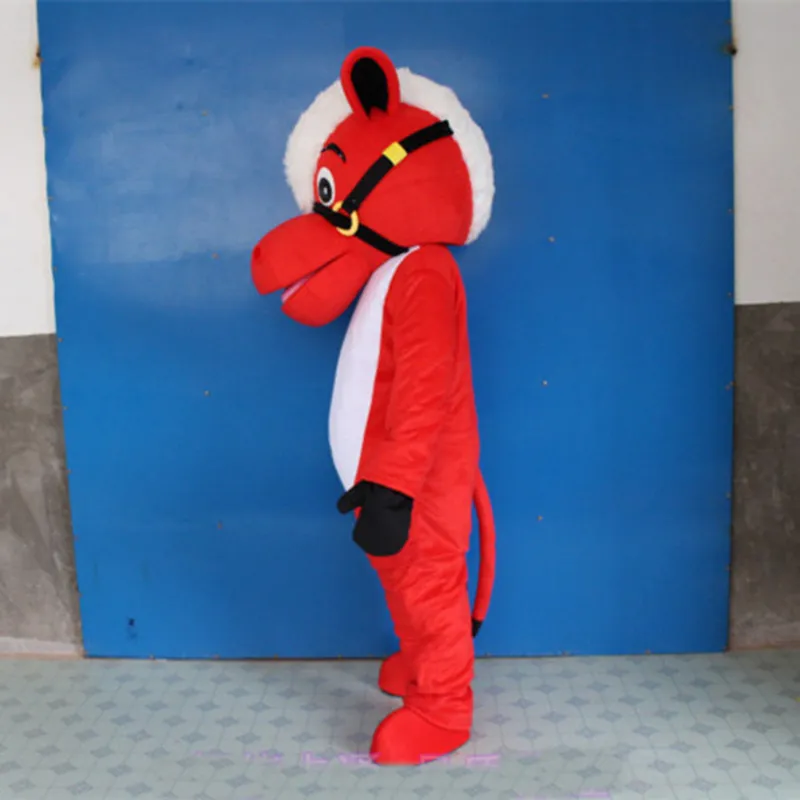 クーポン10 高品質の赤い馬マスコットコスチュームハロウィーンクリスマス漫画のキャラクター衣装広告リーフレットの服 お名前シール特典付 Apparel Costumes Cosplay Com
