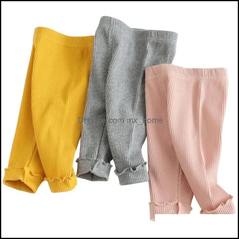 kids autumn cotton blends pants toddler solid color leggings elastic infant fall winter warm tight pant child 2540 y2