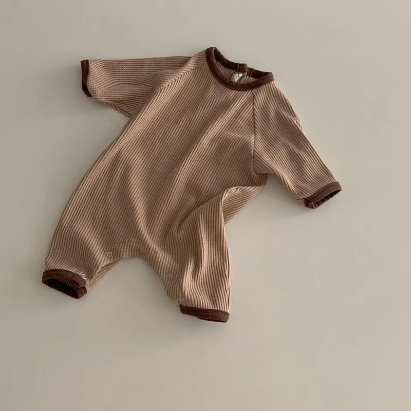 Jongens babymeisjes romper regenboog lange mouwen katoenen kinderen pullover jumpsuit geboren schattige kleding baby outfit toegang 69