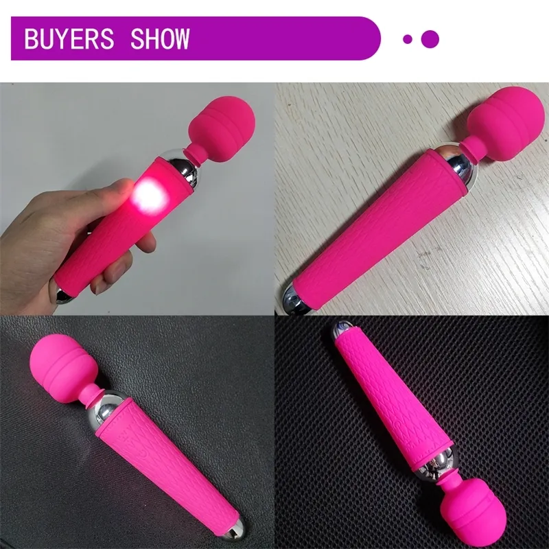 Секс -игрушка массажер мощные пероральные вибраторы USB Load AV Magic Stick Vibrator Anal -стимулятор для взрослых игрушек для женщин силиконовые продукты 57og