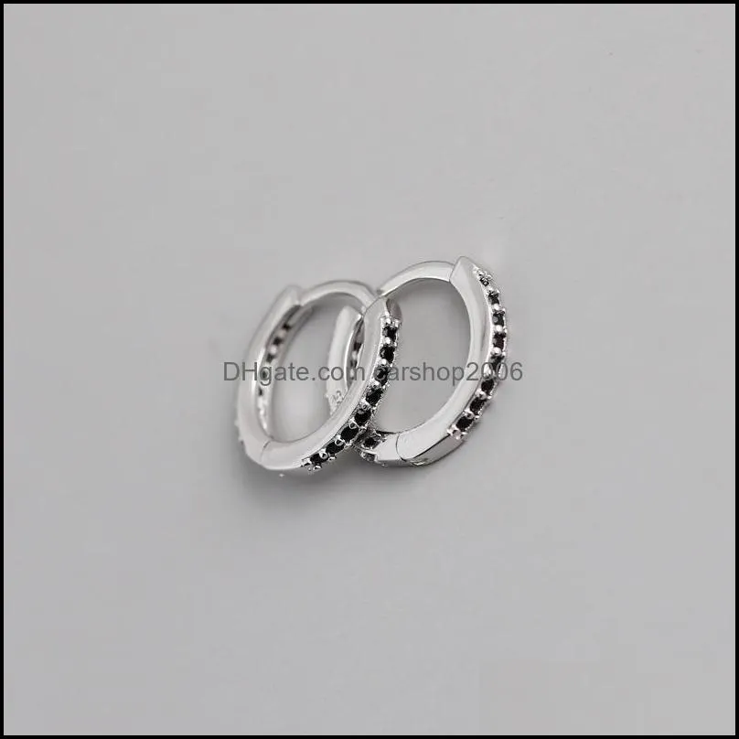 ANDYWEN 925 Sterling Silver Colorful Mini Hoops Huggies Loops Clips Earring For 2019 Rock Punk Women Jewelry Accessory Making 1479 Q2