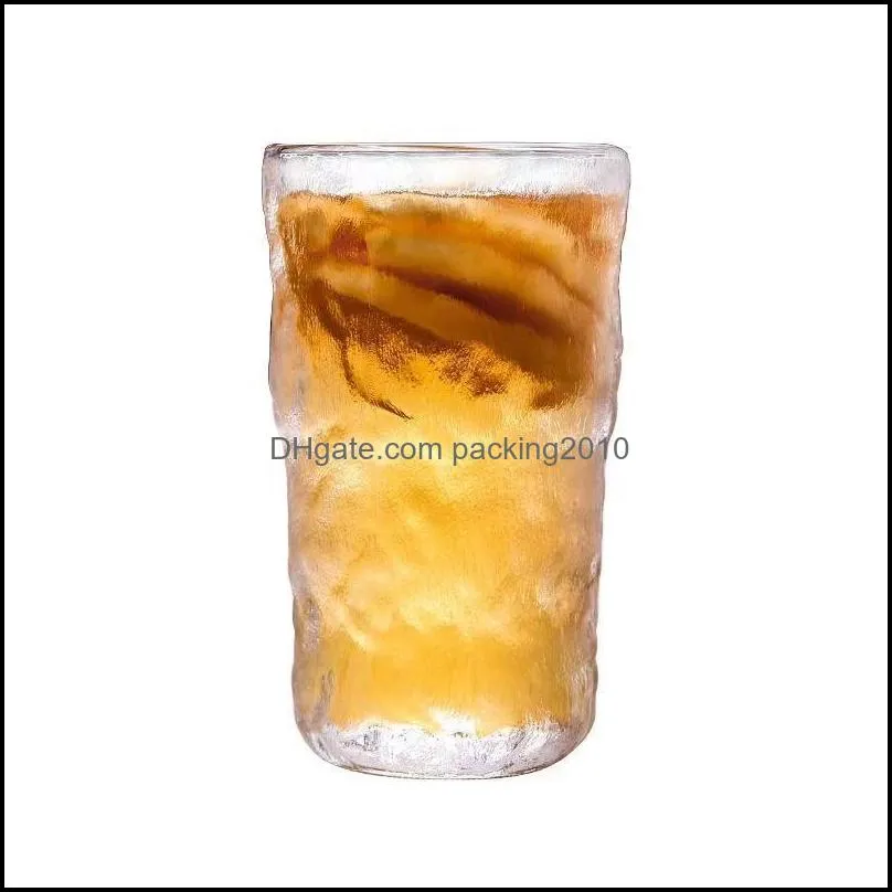 mugs glacier pattern glass trendy high-value water cup female juice drink ins wind coffee wine
