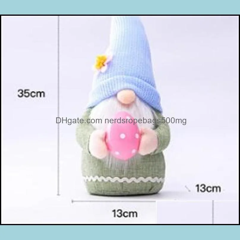 Easter Bunny Gnome Spring Gnomes Easter Faceless Bunny Dwarf Doll Rabbit Gifts Swedish Dwarf Holiday Home Decoration 168 V2