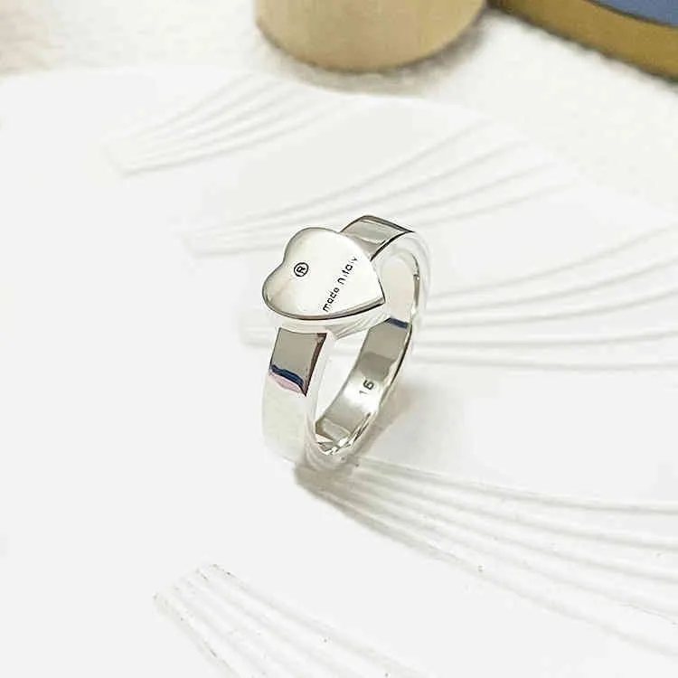 2023 Designer New Fashion Jewelry HEART RING Silver Original Hand
