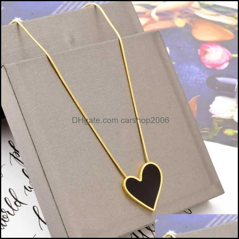 Pendant Necklaces Pendants Jewelry 316L Stainless Steel Fashion Upscale Minimalism Love Heart Ch Dhmpd