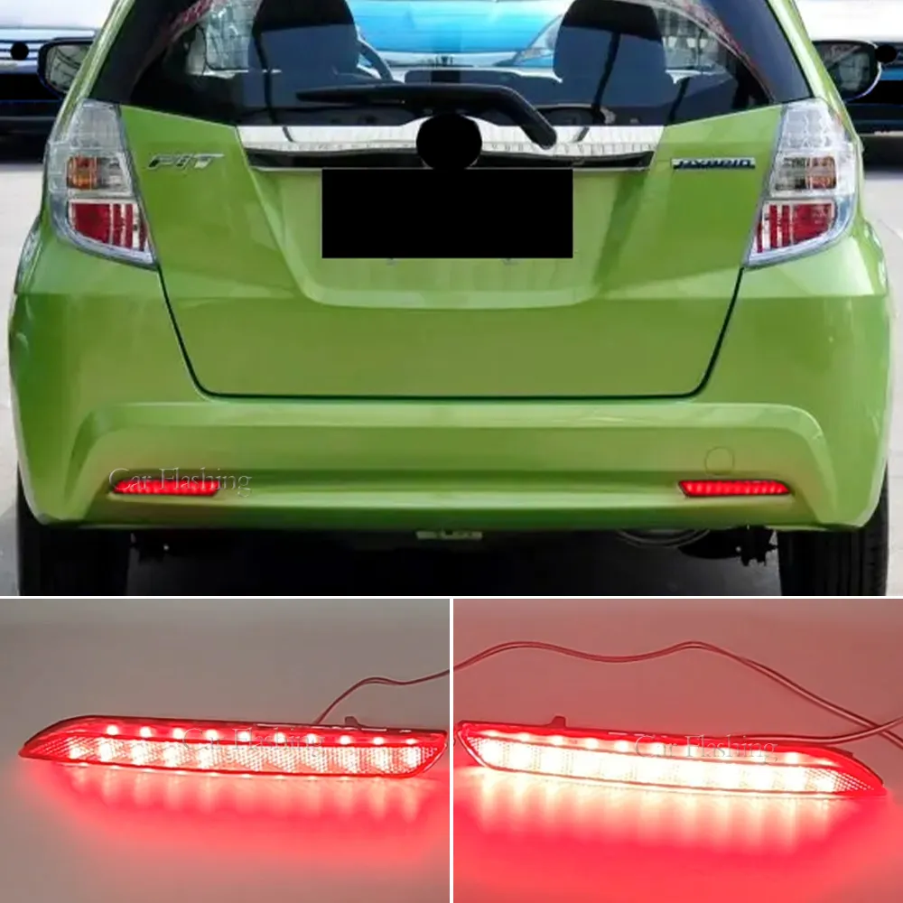 Bil LED-bakre stötfångarlampa Bromsljusreflektor för Honda Jazz Fit 10-13 CRZ CRV ACURA TSX ODYSSEY 15-23 Tändsignal