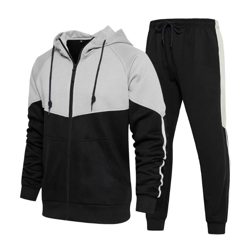 Heren trainingspakken sets lente herfst 2022 kleuren matching casual mannen hoodies jas + joggingbroek tweedelige pak Amerikaanse / euro size
