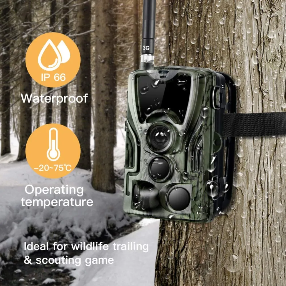 Nieuwe Animal Cellular Mobile Hunting Camera 2G MMS SMS GSM 20MP 1080P Infrarood Wireless Night Vision Wildlife Hunting Trail Cam