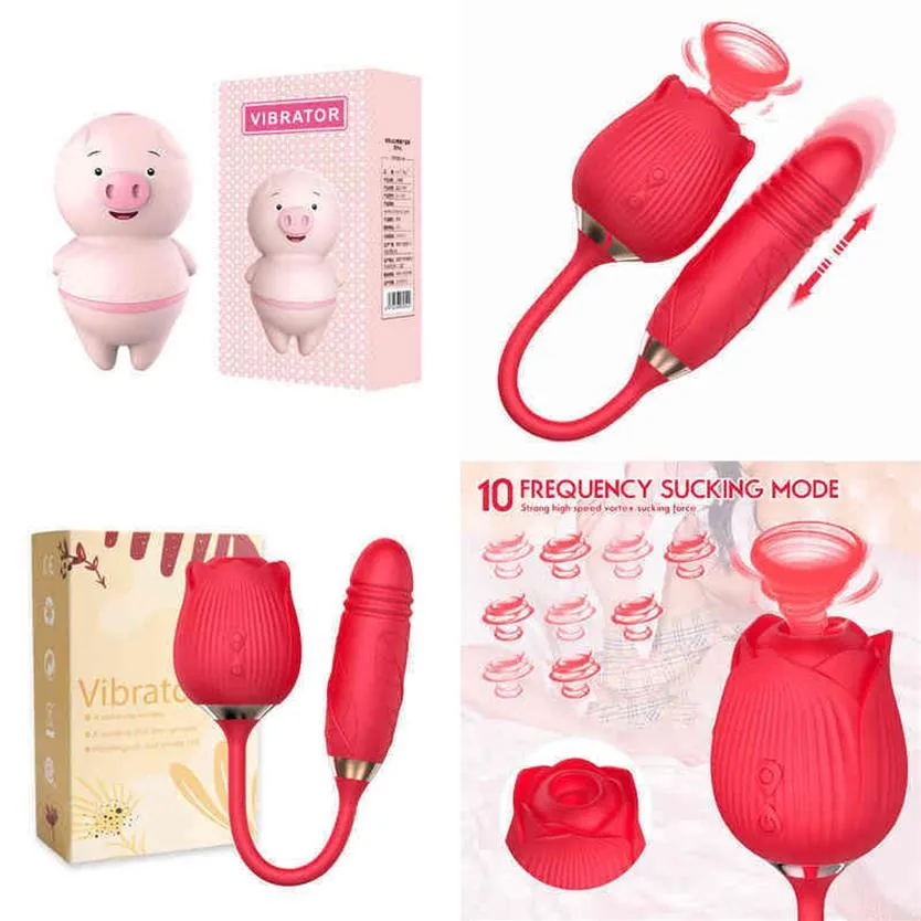 Vibrators Nxy Rose Throughing Seess Sex Toy for Woman Anal Double Head Vib326J