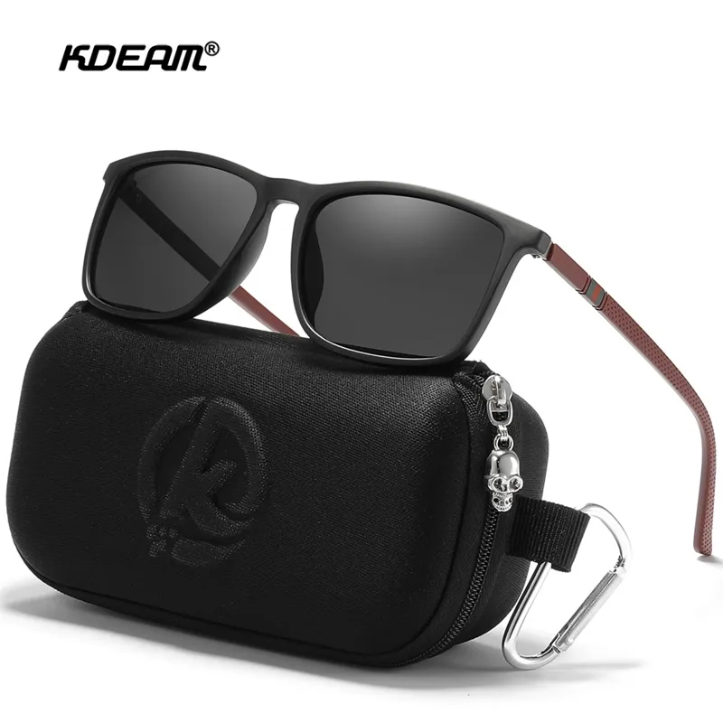 KDEAM Luxury Polarized Sunglasses Men's Driving Shades Fishing Travel Golf Sunglass Male Sun Glasses CE W220331