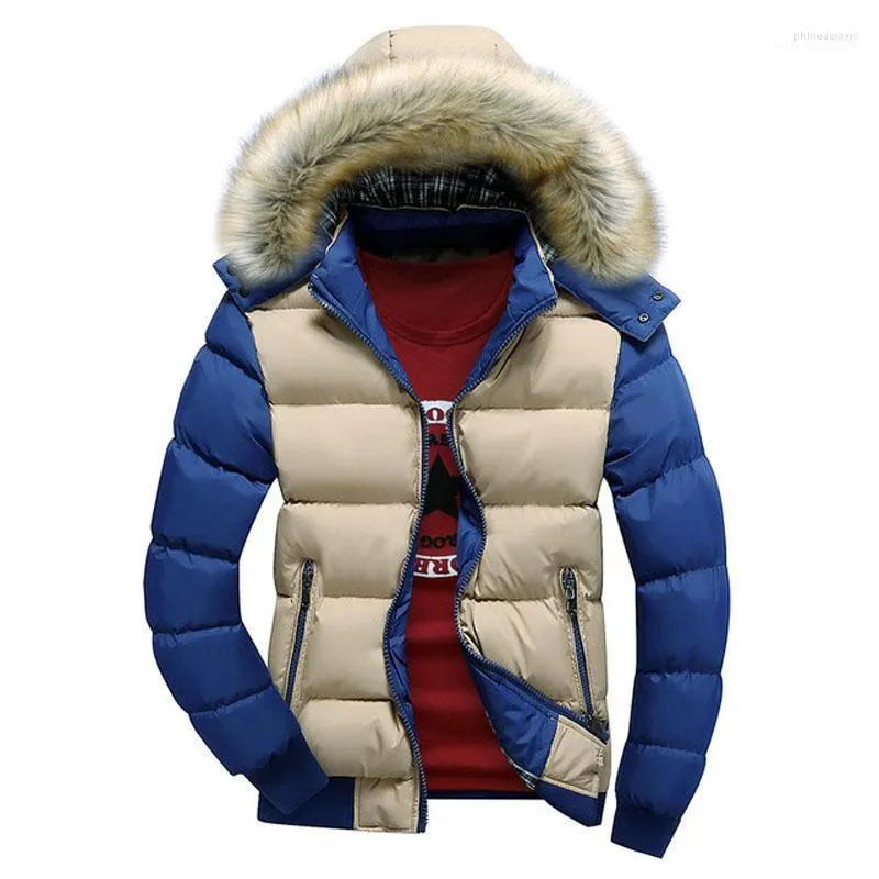 Heren Down Parkas Hooded Jackets Coats bont kraag overjassen Dikke warme gewatteerde jeugd Casual mannen herfst winter plus maat 4xl 5xl 6xl phin22