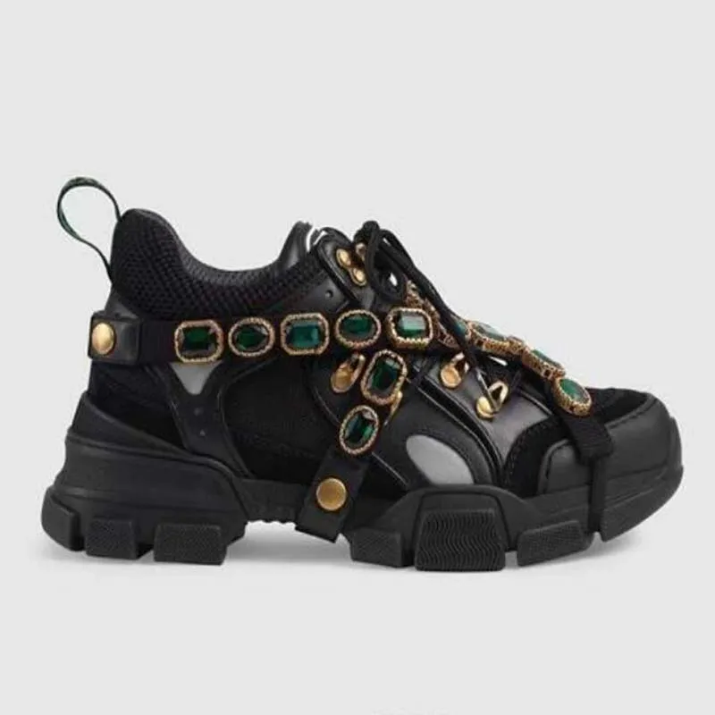 2022 designer sneaker Diamond flashtrek med ess skor Casual avtagbara kvinnor män Unisex tränare berg herr dam utomhus vandringskängor Ankel Booties b889