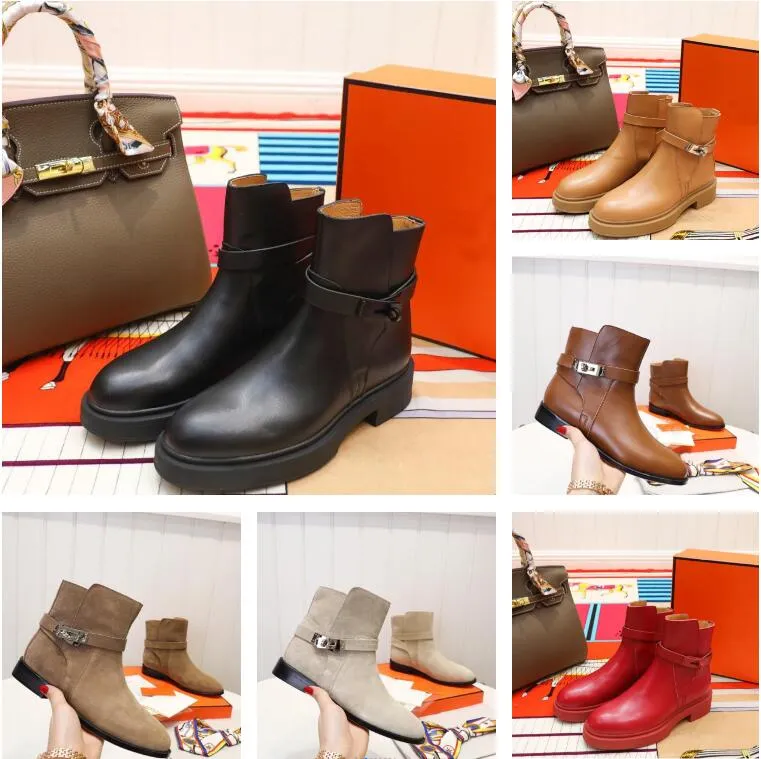 Bottines de saut pour femmes, bottes de luxe de styliste en cuir de veau, semelle intérieure à talon laminé, doublure, Design classique, qualité supérieure