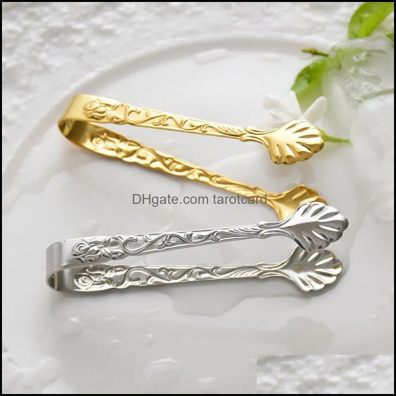 Gold Sier Rvs Ice Tong Sugar Clip Keuken Bar Tool Drop Levering 2021 Andere gereedschappen Keuken Dineren Thuis Garden BRDJP