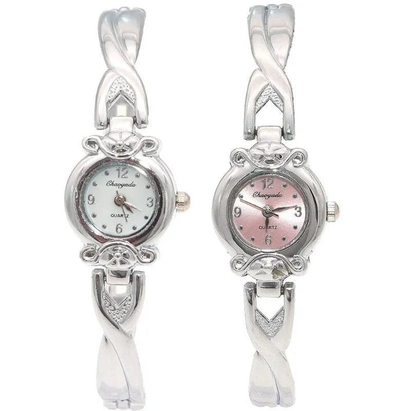 Polshorloges 10 stcs dames nobeler mode casual wafer ontwerp ronde dial bracelet horloge mujor quartz polswatch dames watchwristwatches