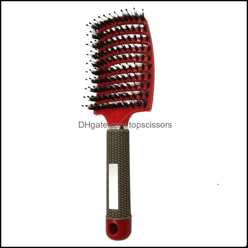 Bristle Nylon Hair Scalp Massage Brushes Women Wet Curly Detangle Brush for Salon Hairdressing Styling Tools
