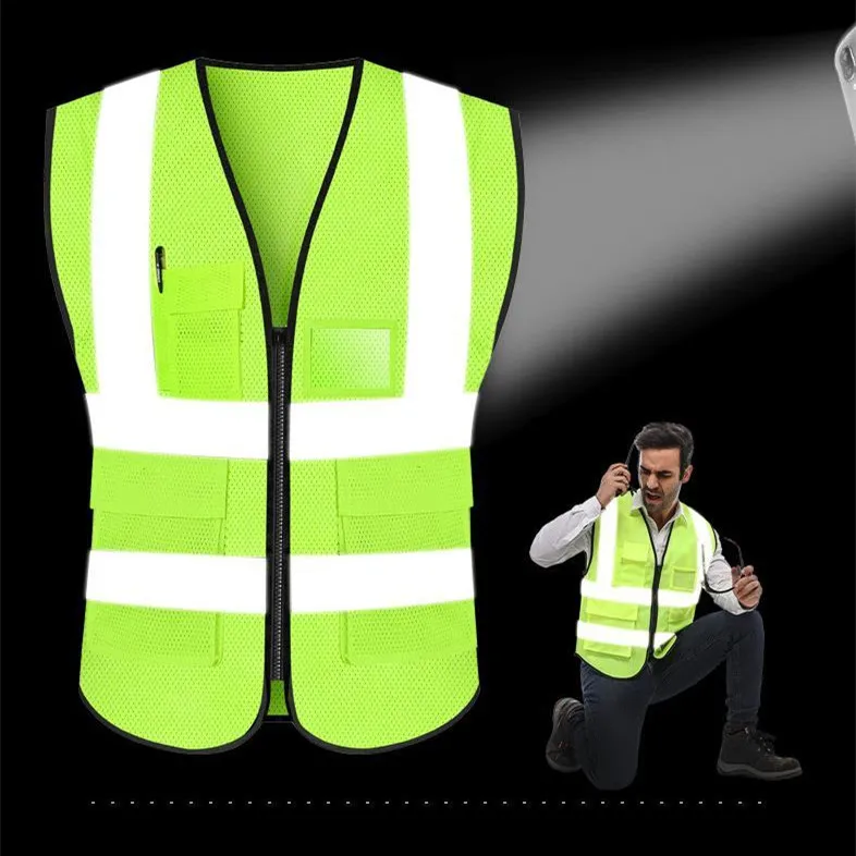 Wholesale SFVEST High Visibility Workwear Reflective Vest With Multi