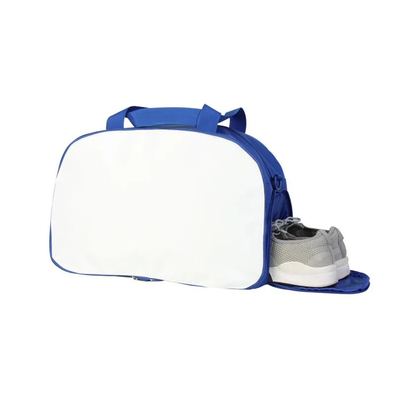 DHL20PCS Duffel Bags Sublimation Move Diy белый пустой синий синий синий большой мощность короткая багажная сумка на открытом воздухе.