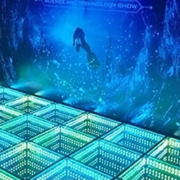 Disco Night Club Dekoracja 3D Infinity Mirror Light Dance Floor