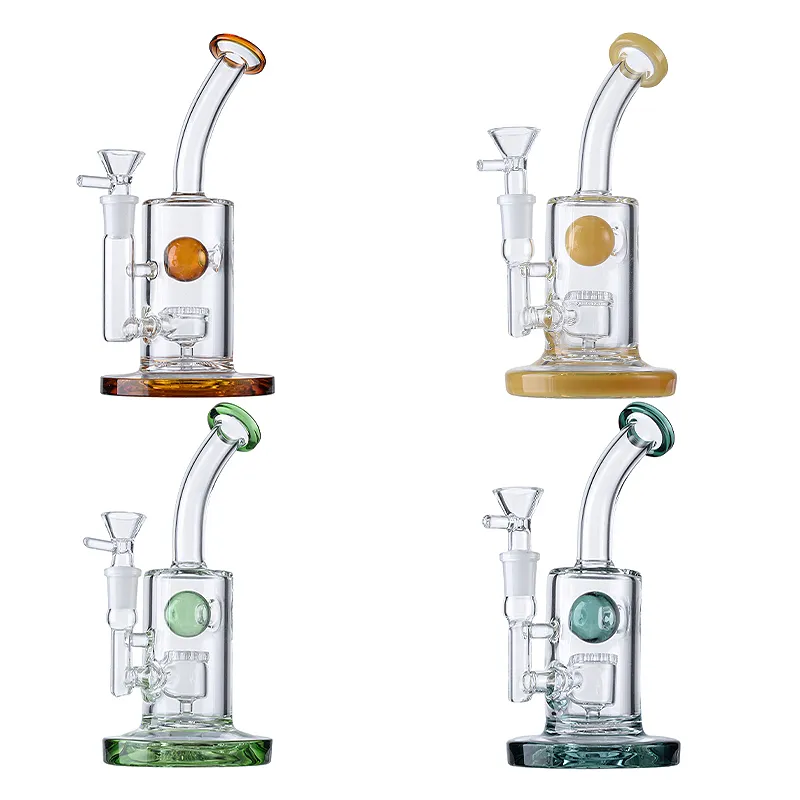 Jet Perc Percolator Glass Bong Hookahs Water Pipes 14mmの女性ジョイントボングオイルダブリグ