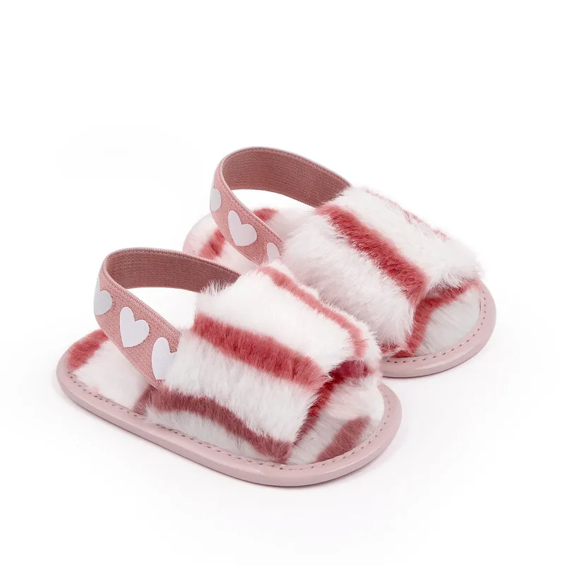 Baby girl fluffy sandals deals