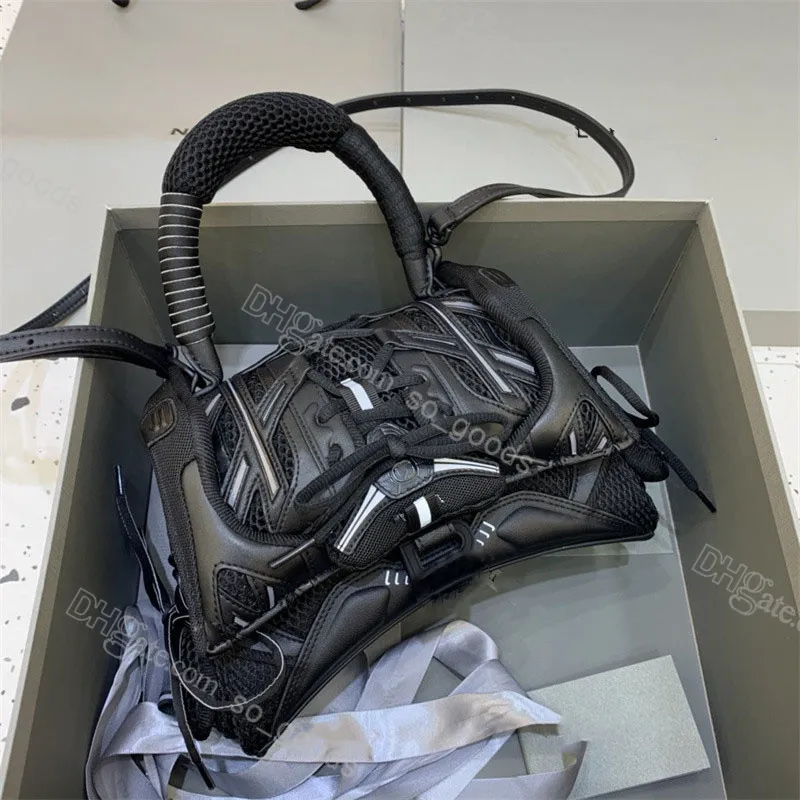Designer sneakerhead medium handväska svart väska äkta läder vit axel crossbody väskor handväskor kvinnor män