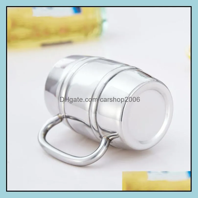 beer mug stainless steel travel mug with handle double wall coffee mug wholesale logo customized 300ml 420ml