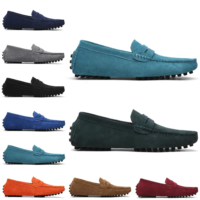 Gai New Designers Loafers 캐주얼 신발 남성 Des Chaussures 드레스 스니커 빈티지 트리플 블랙 그린 레드 블루 남성 운동화 조깅 38-47 저렴한 gai