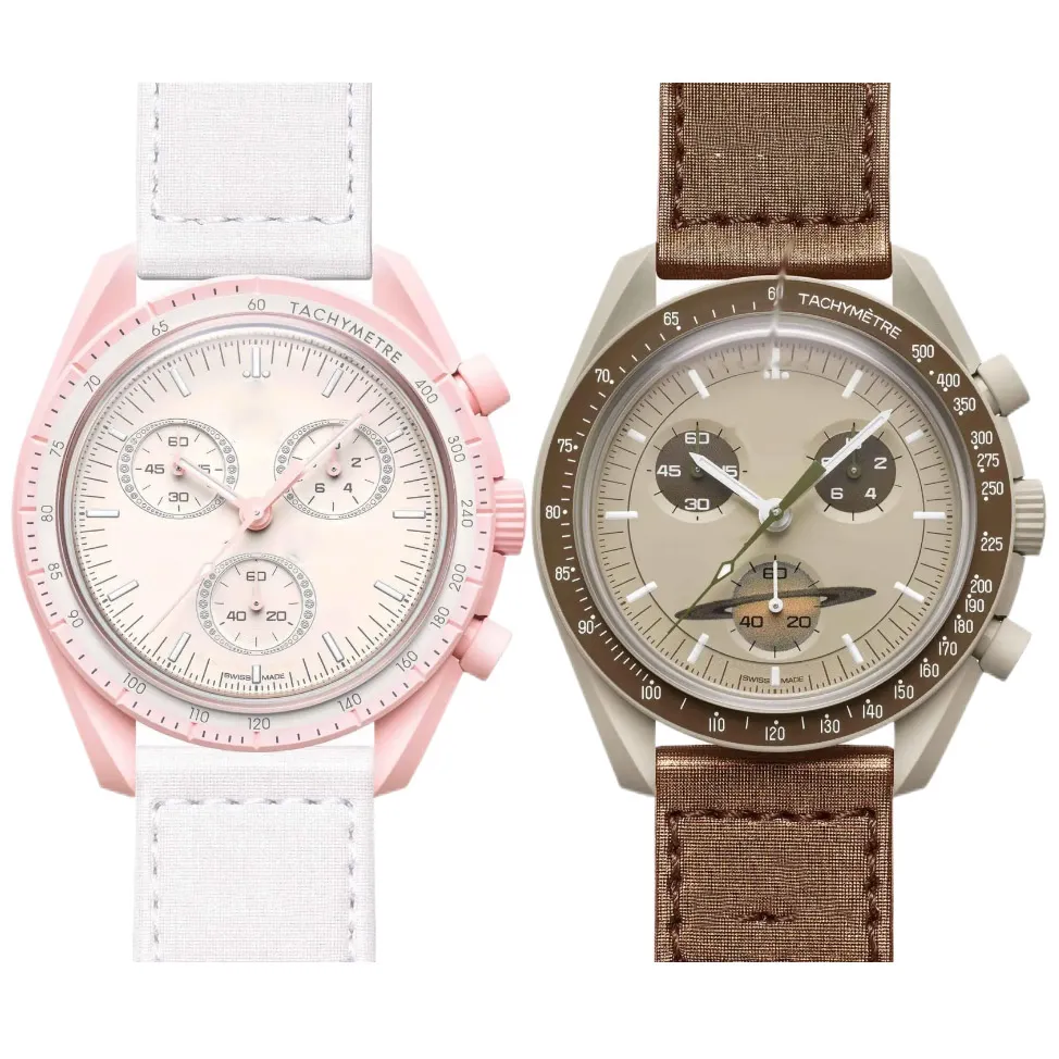 Nuevo 2024 Reloj de diseño Relojes para hombre Cuarzo para mujer Bisel de cerámica completo Resistente al agua Peso luminoso 30-60 gramos Correa de cuero de alta calidad con estuche