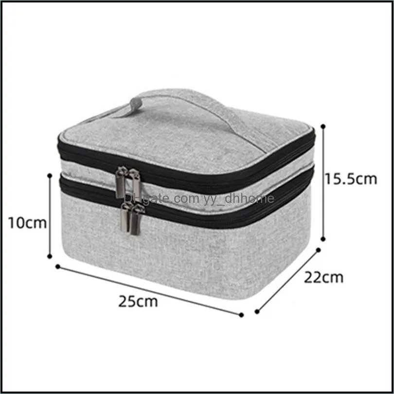 nail polish storage bag box cosmetic  oil perfume handbag double-layer portable lipstick organizerbox holder fhl61-wll