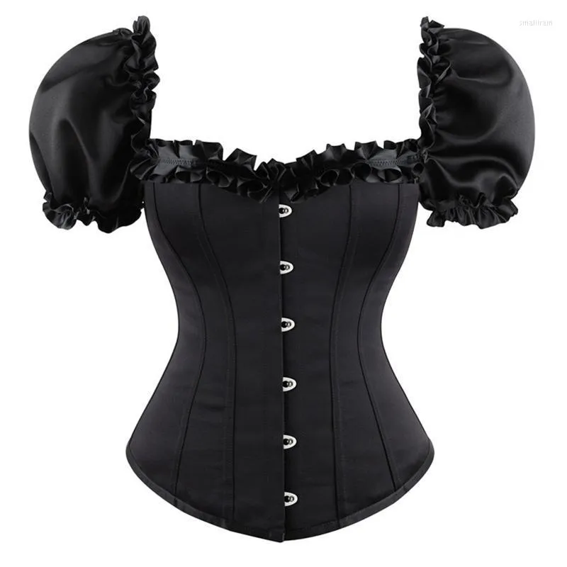 Belts Vintage Crop Tops Black Short Sleeve Sexy Bustiers Sculpting Girdle Womens Corset Camisole Push Up Tank DXAABelts Smal22