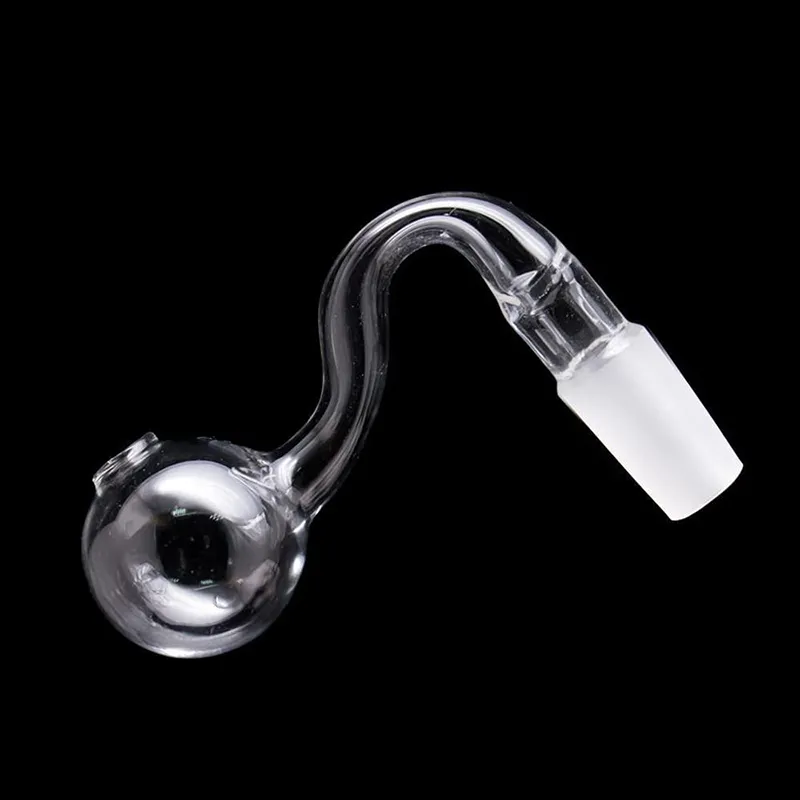 Tubo de borbulhador de água de vidro Tigela de vidro 10mm macho Joint Pyrex Tigelas de tabaco Narguilé Shisha Bong Adaptador Transparente Espessura Transparente Acessórios para fumar
