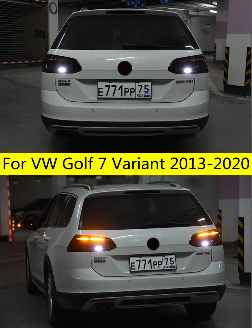 Auto-Rückleuchten-Montage für VW Golf 7 Variant 2013–20 Golf 7,5 Sport, Bremslicht mit Blinker, Auto-LED-Rücklicht