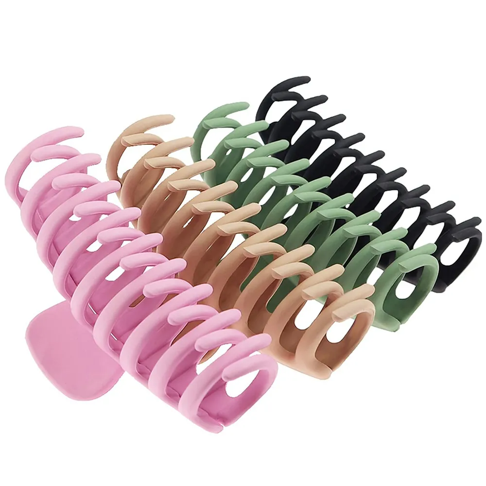 Nieuwe Effen Kleur Grote Klauw Clip Krab Barrette Voor Vrouwen Meisjes Haar Klauwen Bad Clip Paardenstaart Clip Hoofddeksels Haar accessoires Geschenken