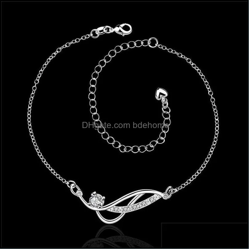 foot jewelry silver plated anklets for girlfriend women sexy body jewelry charms leg bracelet korean anklet kka1749