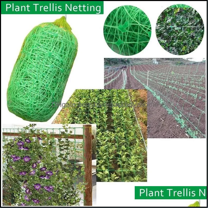 5m 10m Garden Plants Climbing Net Plant Trellis ting Pea ting ting for Bean Fruits Vegetables Climbi 220602