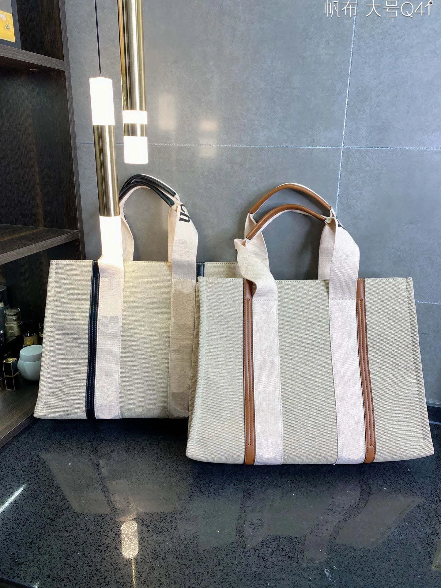 Top Women Handbags WOODY Tote Shopping Bag Handbag High Quality Canvas Fashion Linen Large Beach Bags Designer Travel Crossbody Shoulder Wallet Purses
