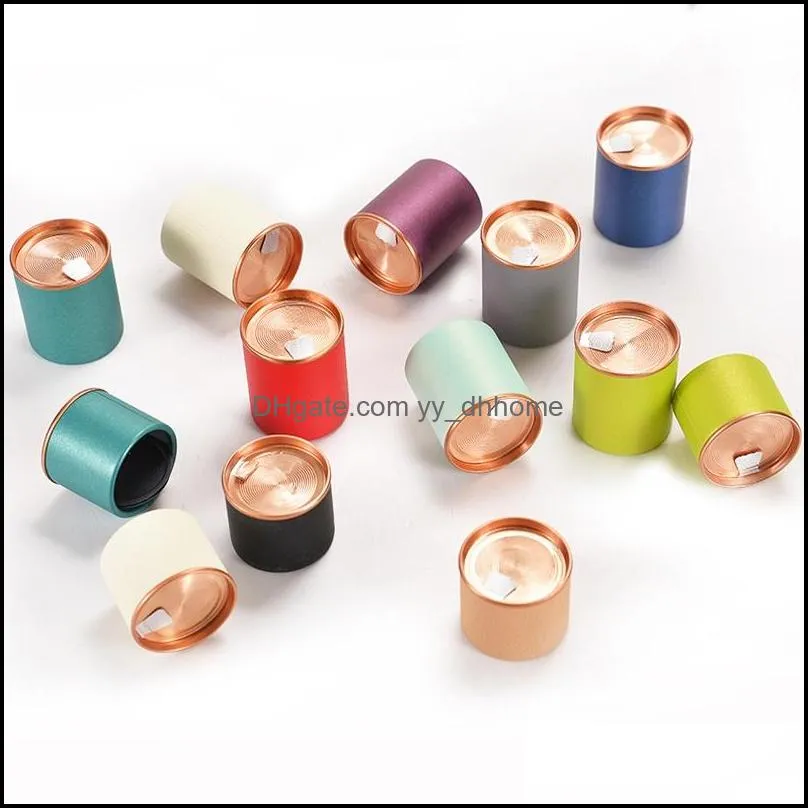 400pcs/lot eco friendly round paper container disposable tea packaging tube candy can food cylinder multiple color options pad11643