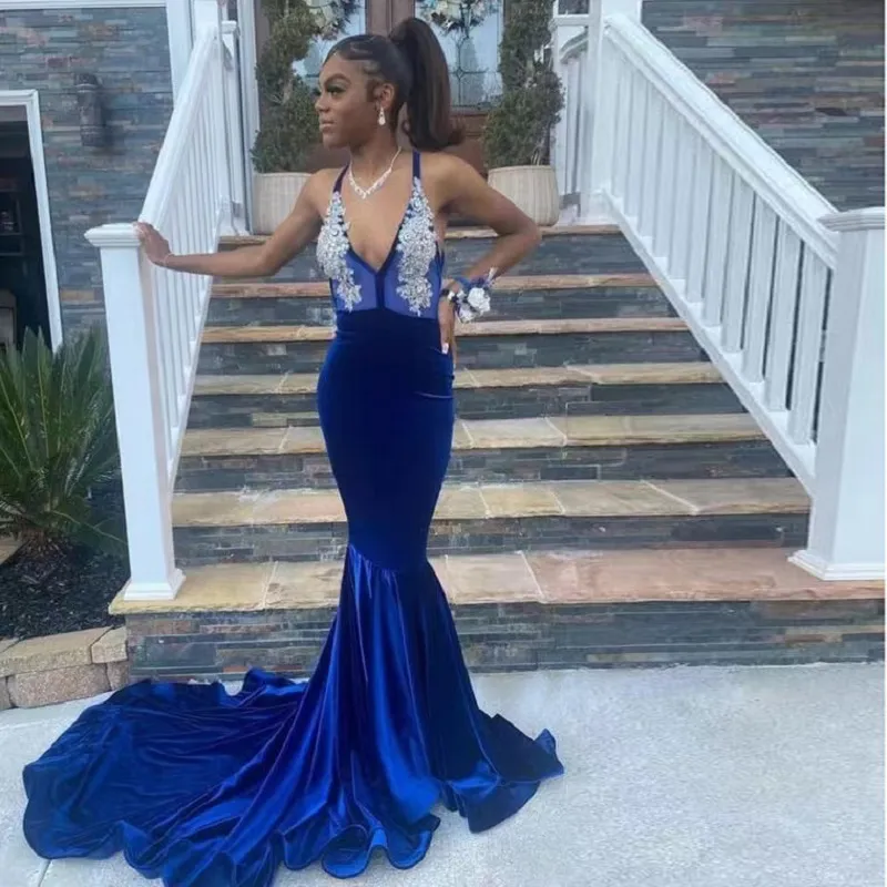emerald blue prom dresses Dark Green Tulle Mermaid Lace Appliques Prom Dresses, PL471