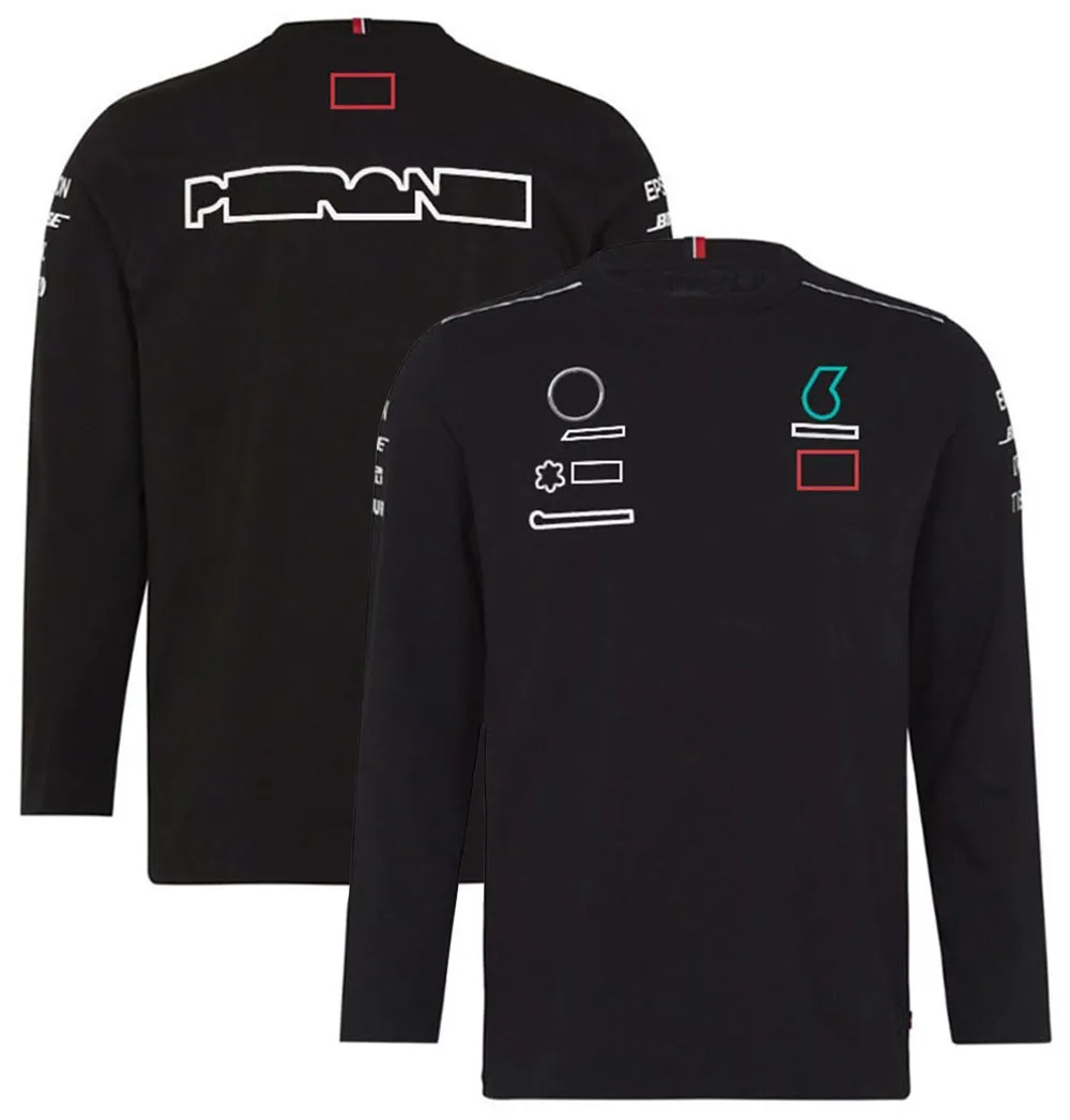 Herren-T-Shirts F1 Rennanzug langärmelig T-Shirt-Team-Kleidung Männer und Frauen Sommer loser lässiger Ereignisse können angepasst werden.