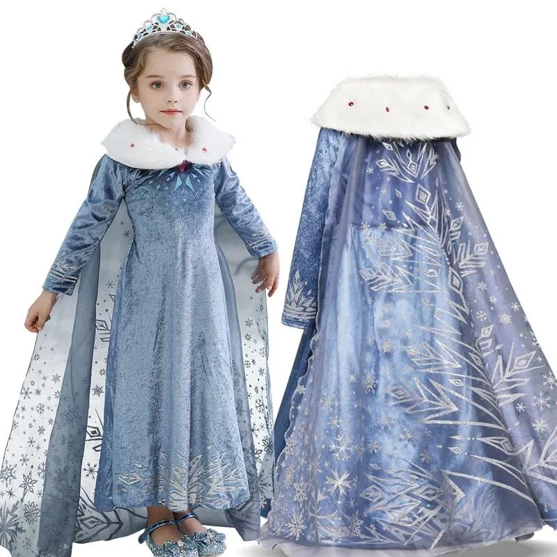 Filles Elsa Costume Robe de fête Tenue de fantaisie Déguisement