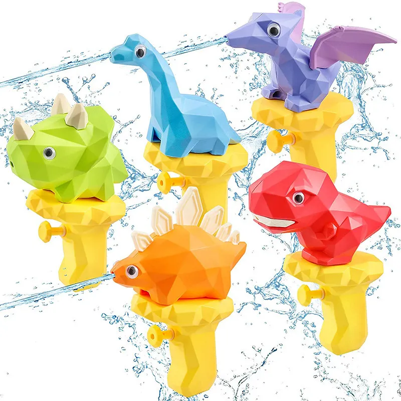 3D Dinosaur Water Guns Summer Toy For Kids Girls Girls Girls Cartoon Tyrannosaurus Press Water Gun Outdoor Beach Garden Bath