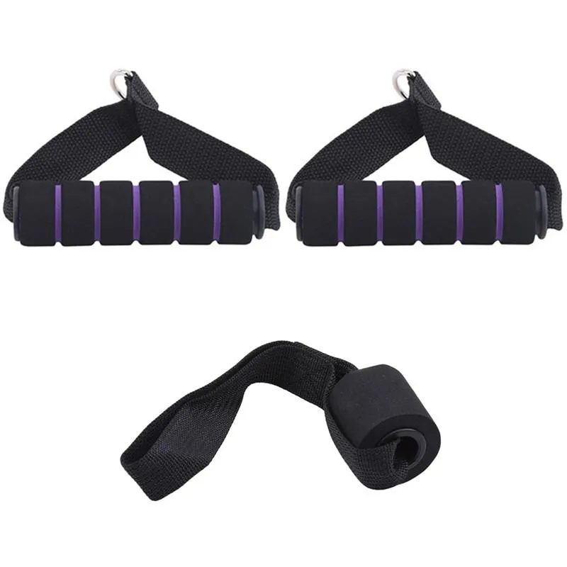 Accessoires 1 stks tricep touw kabelbevestiging handgreep barweerstand gym trainingsband d-ring veer trek elastische touw