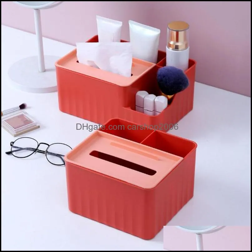 Tissue Boxes & Napkins Wide Paper Outlet 2 Sizes Multiple Compartment Design Napkin Case For Bedroom